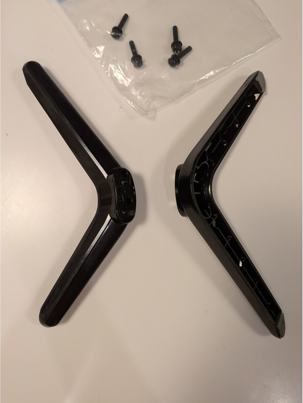 ONN tv stand legs with screws ( replacement feet for ONN TV ) for 50" tv